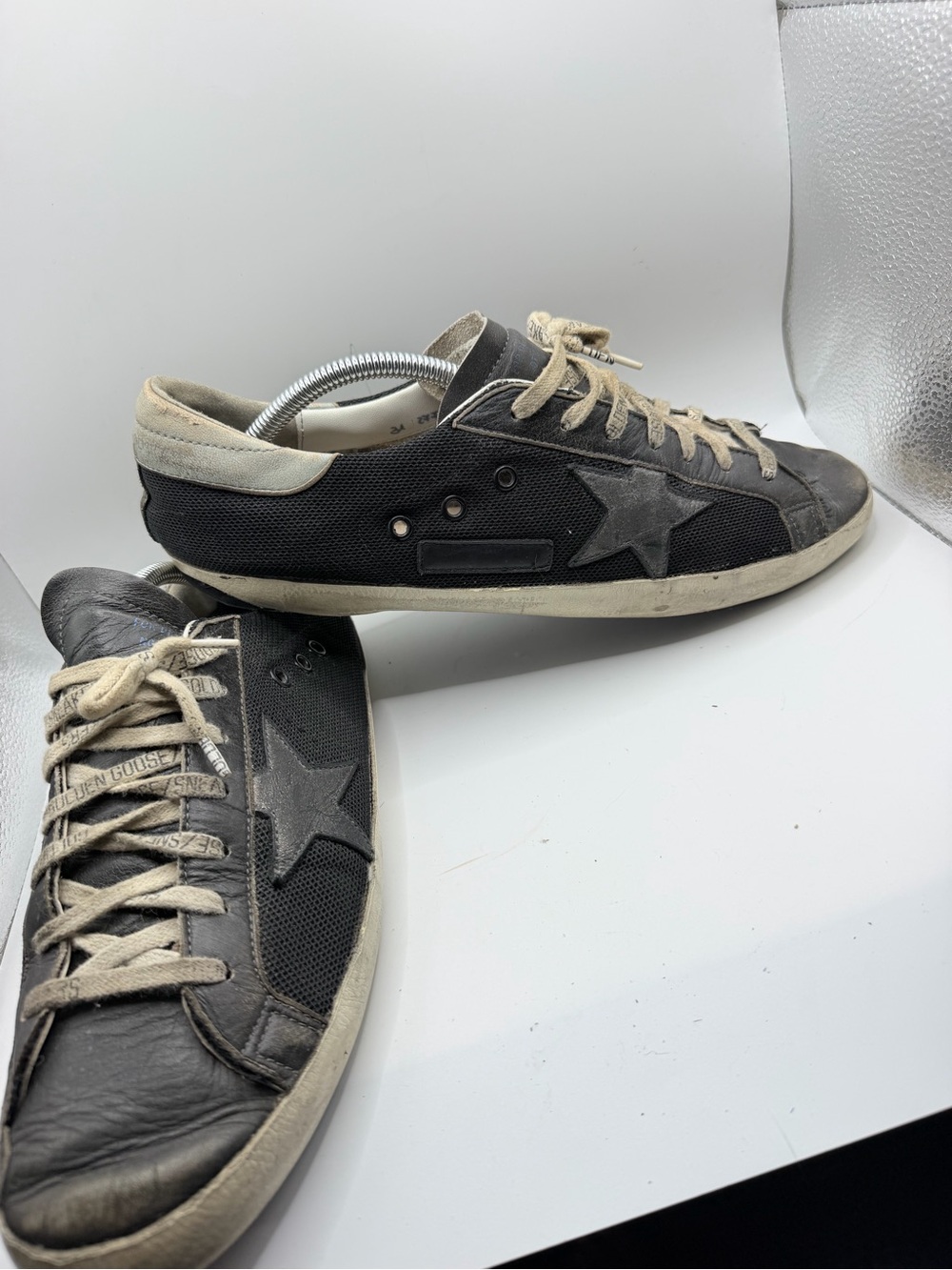 Golden Goose Black & Gray Star Low-Top Sneakers